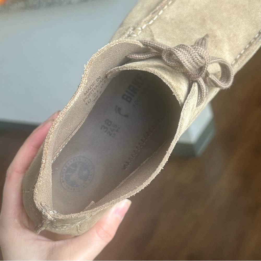 Birkenstock Maidan Suede Leather Taupe Moccasin - Picture 7 of 8